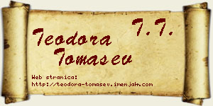 Teodora Tomašev vizit kartica